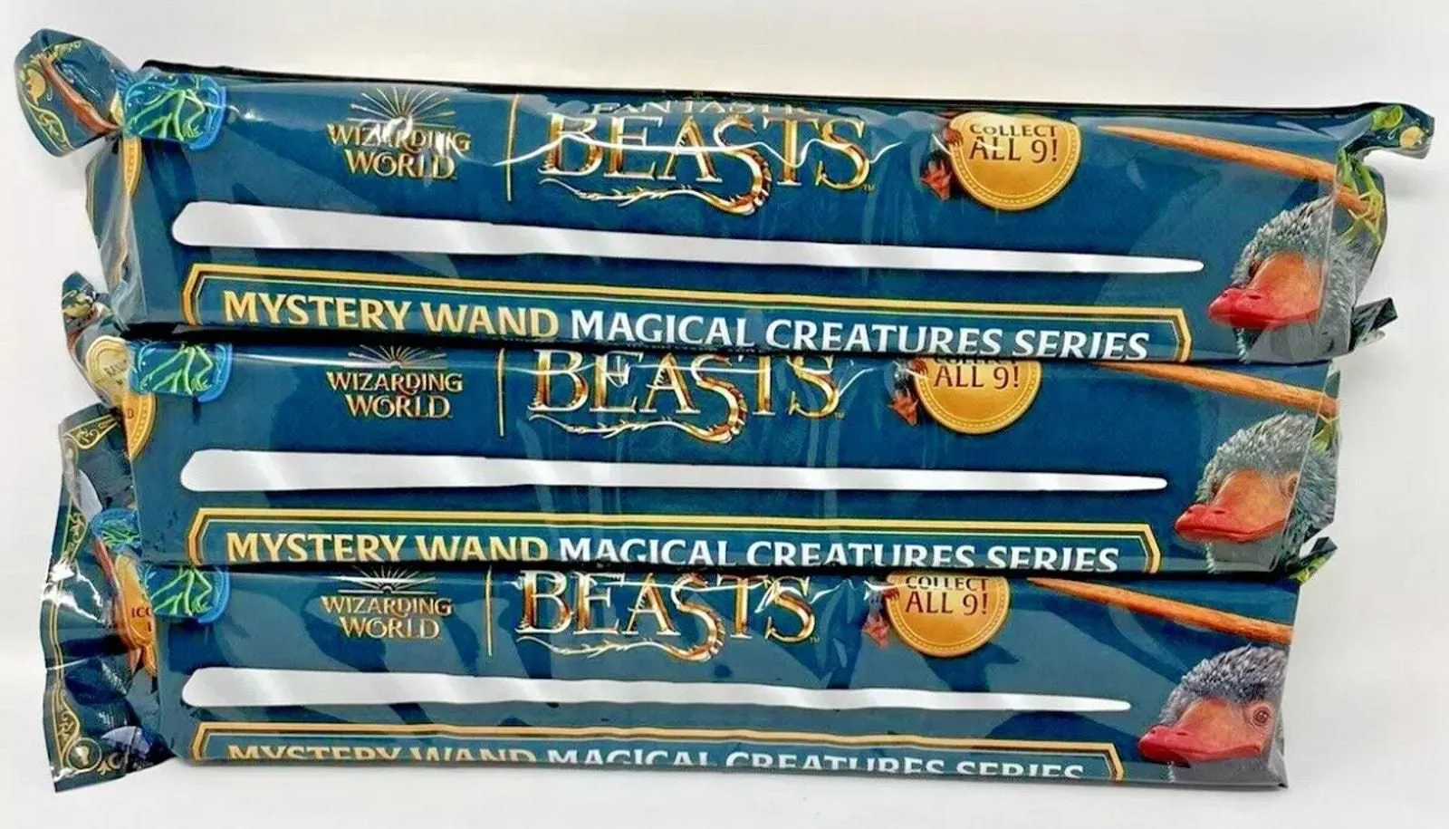 Product image for Three (3) Fantastic Beasts Magical Creatures Series 12" Wizard Wand