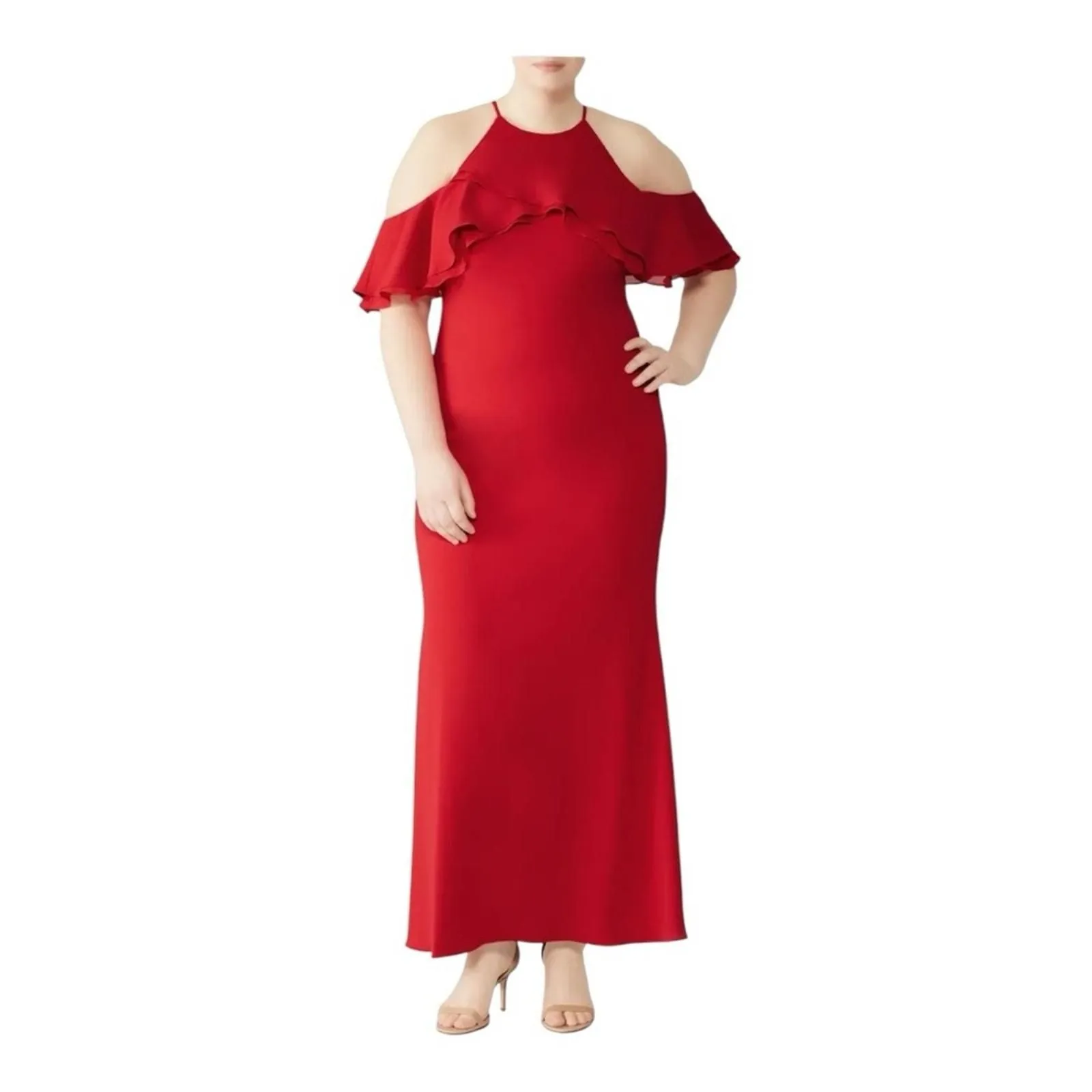 strapless open back dress Badgley Mischka Strapless Bow Scuba Dress- Red – By Request