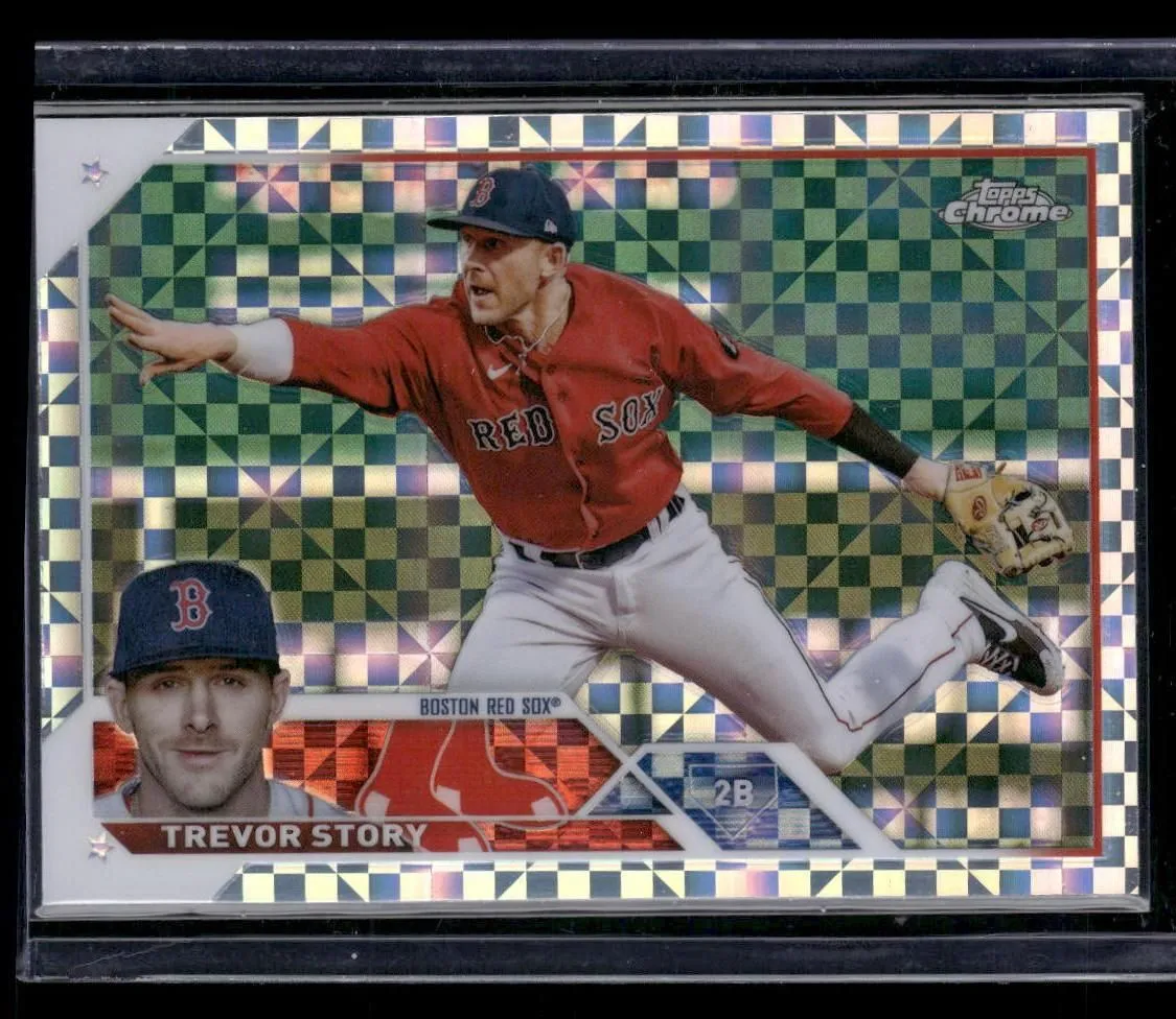 Product image for 2023 Topps Chrome #23 Trevor Story X-Fractors Boston Red Sox