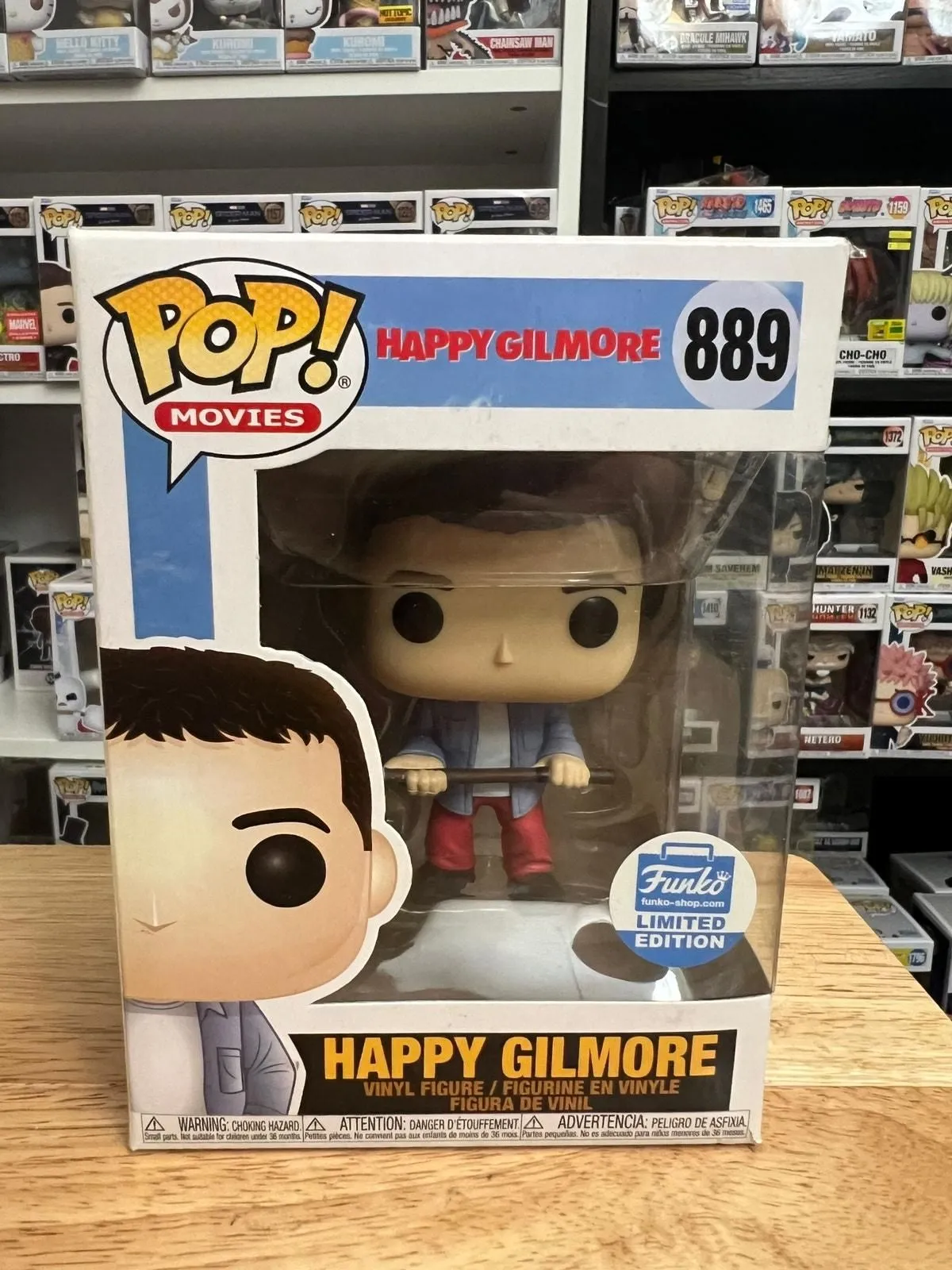 Product image for VAULTED EXCLUSIVE Happy Gilmore Hockey Stick Funko Pop #889 Movies Adam Sandler