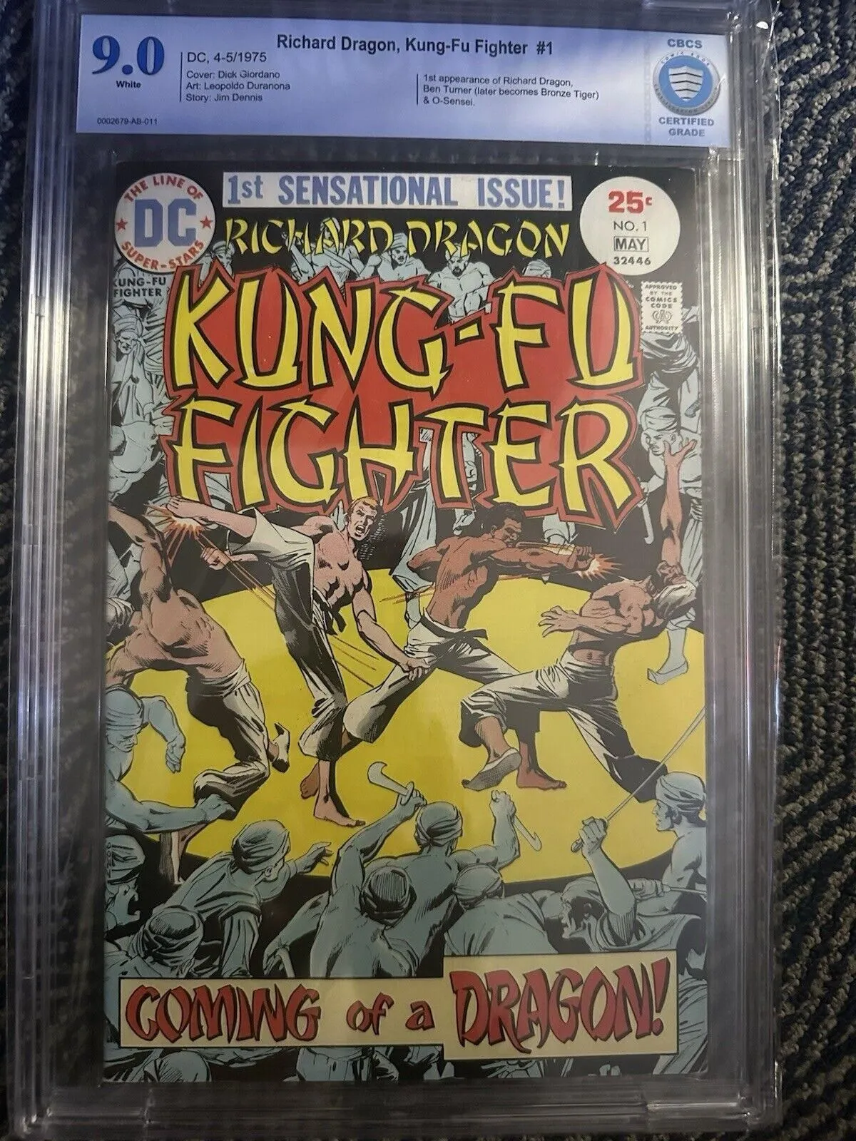 Product image for Richard Dragon Kung Fu Fighter #1 - 9.0 CBCS - 1st Appearances