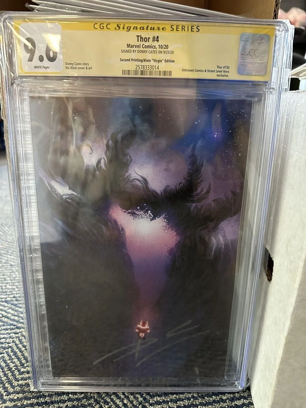 Product image for Thor #4 - 9.6 CGC - 2nd Print - Nic Klein Virgin Variant - Signed Donny Cates