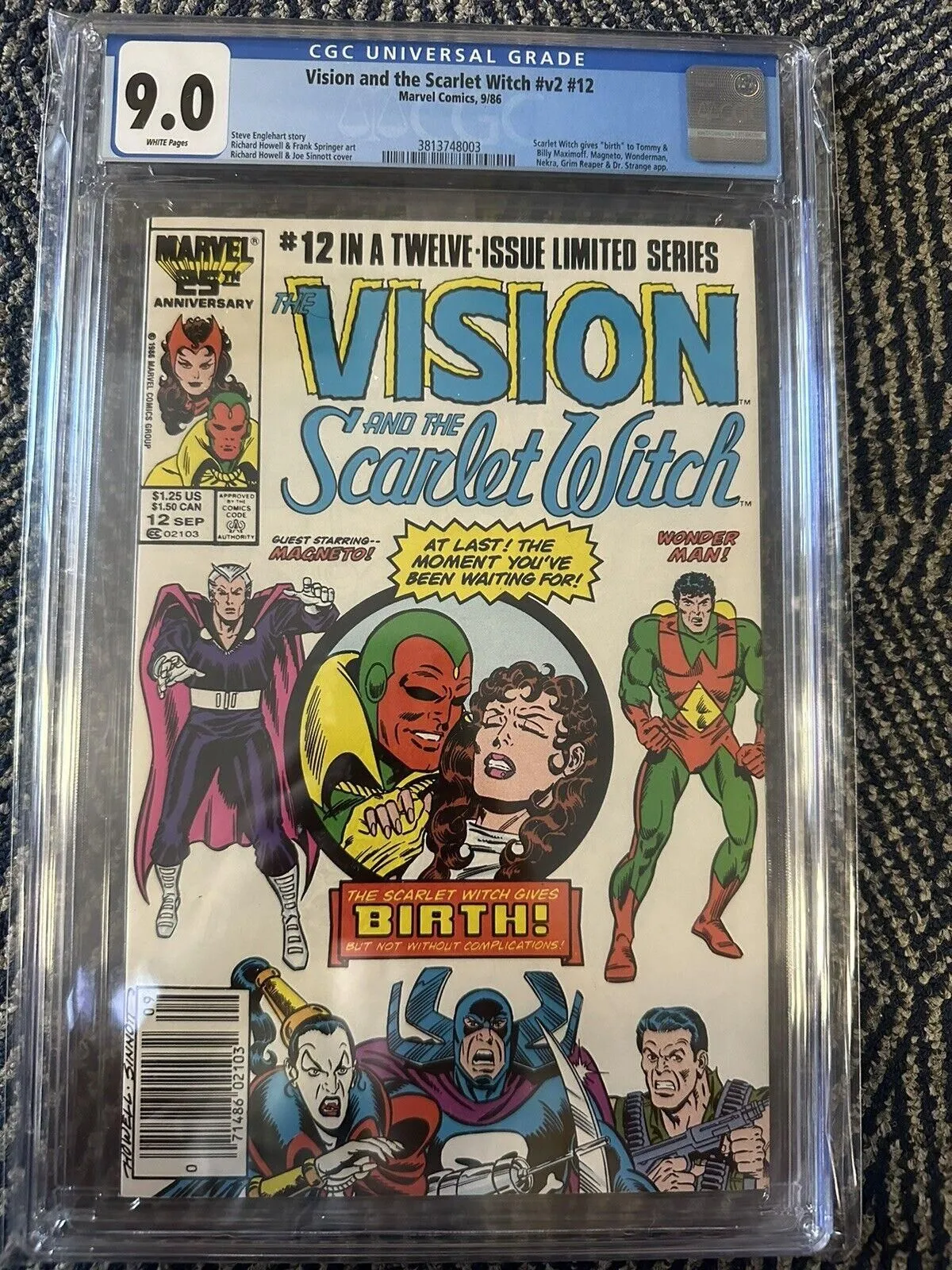 Product image for Vision and the Scarlet Witch (Volume 2) #12 - CGC 9.0 - 1st Wiccan & Speed