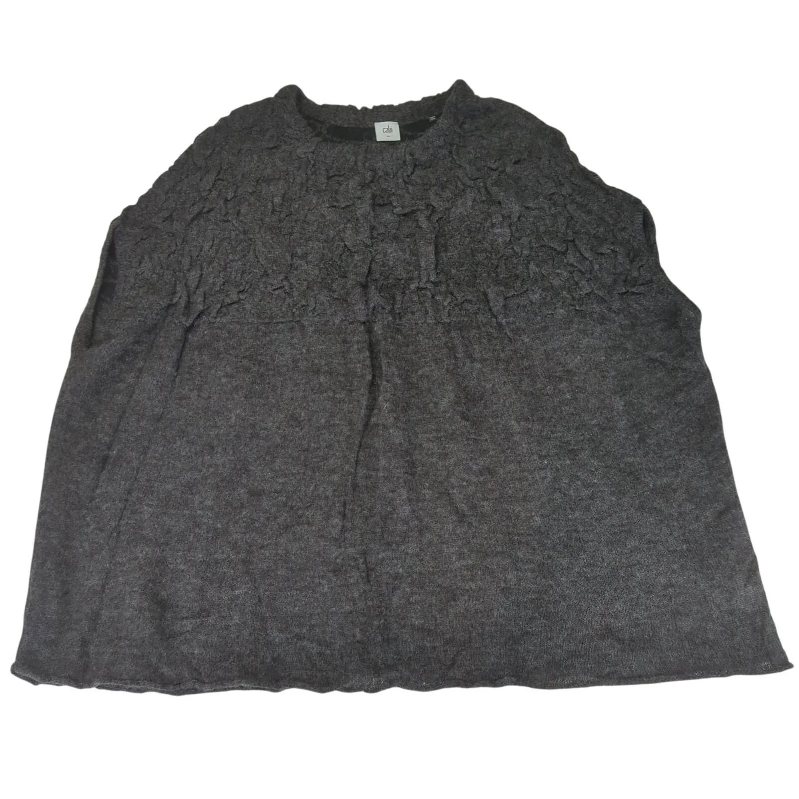 Product image for Cabi Waverly Poncho Knit Oversized 3124 Gray Sweater Women's Size Small - pre-owned---good - CAbi