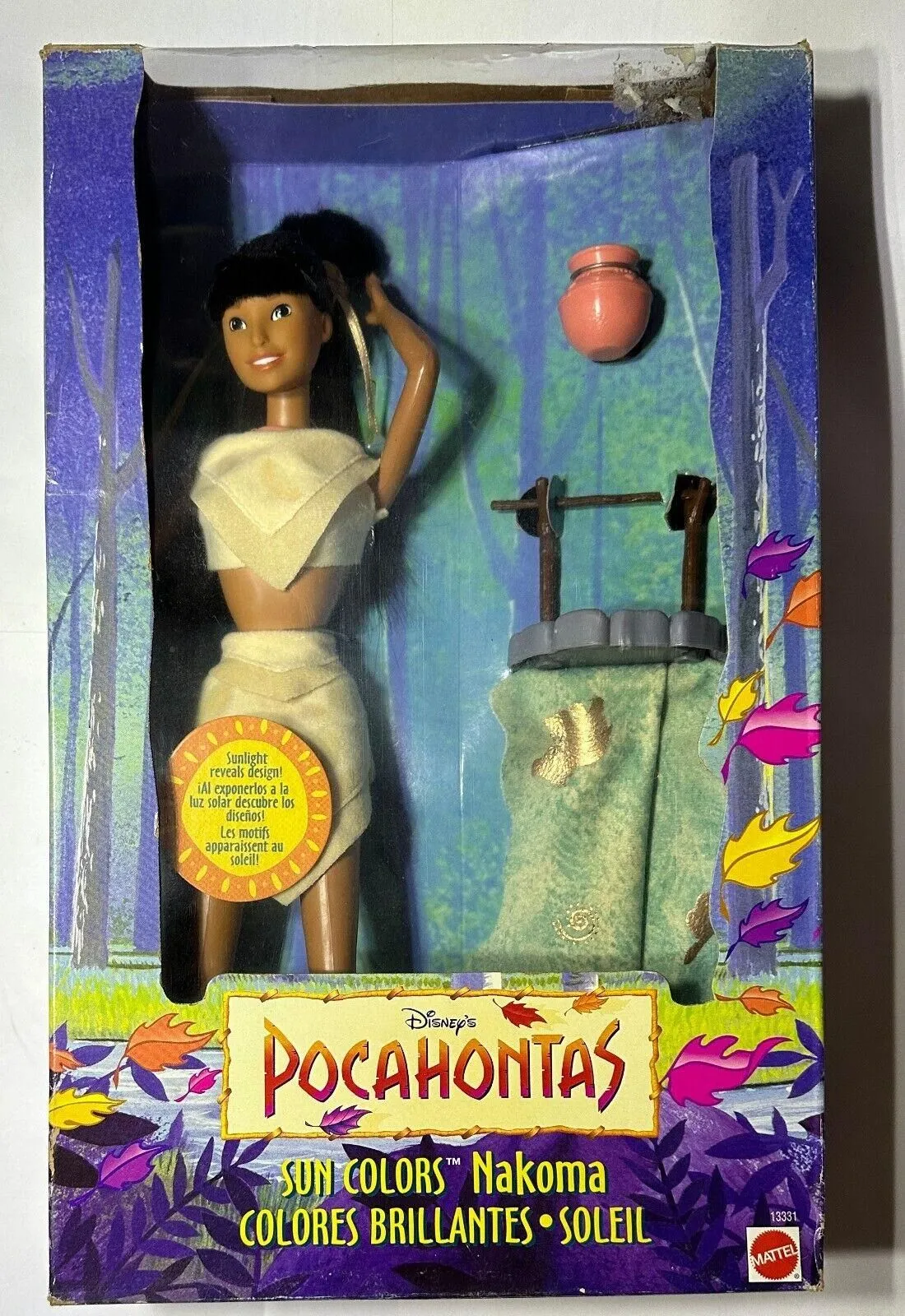 Product image for Disney Pocahontas Sun Colors Nakoma No 13331 Mattel 1995 NIB