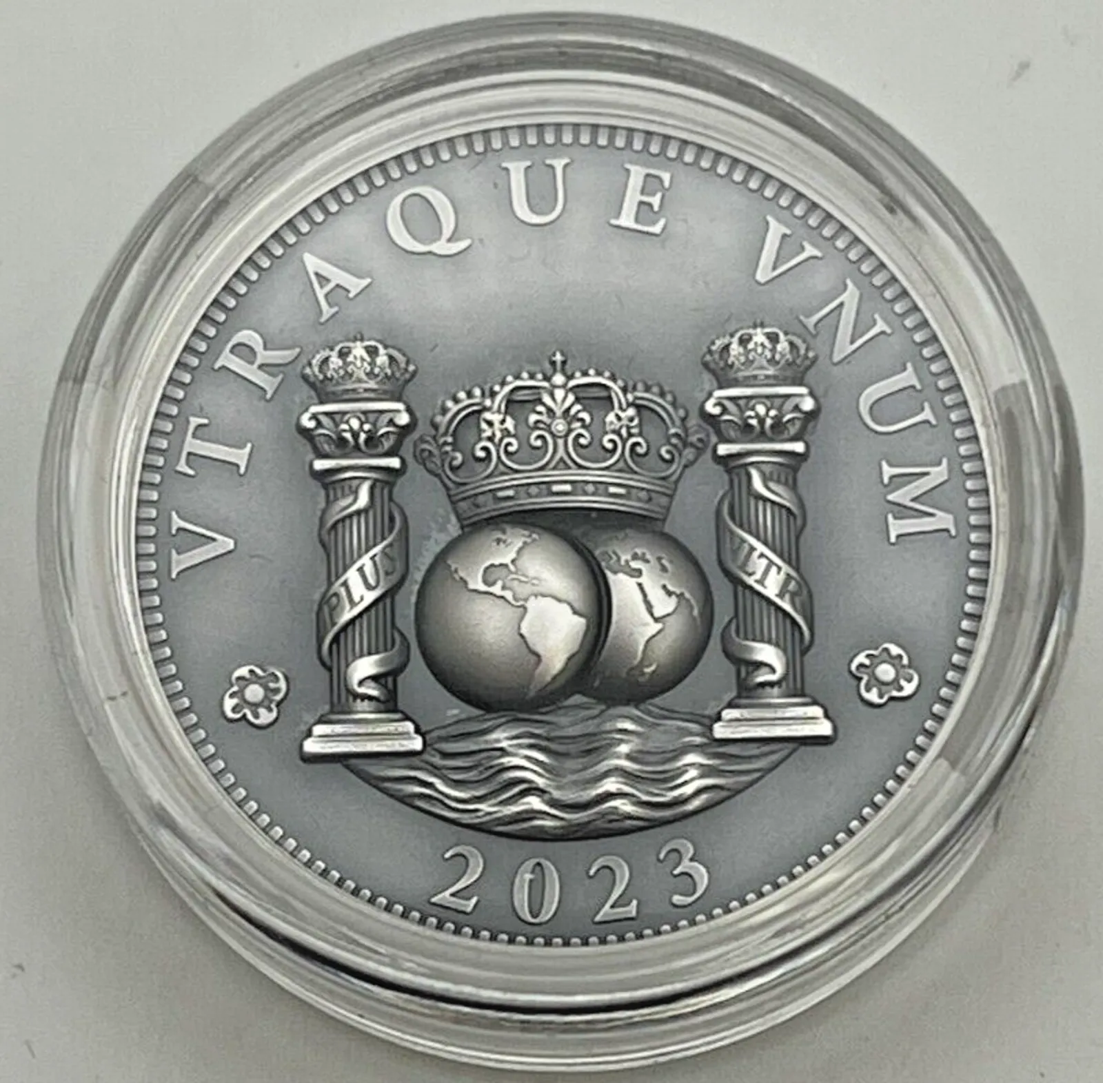 Product image for 2023 2 oz Silver Mexican Columnario Antiqued Ultra High Relief OGP Box & COA - Bullion, excluding copper