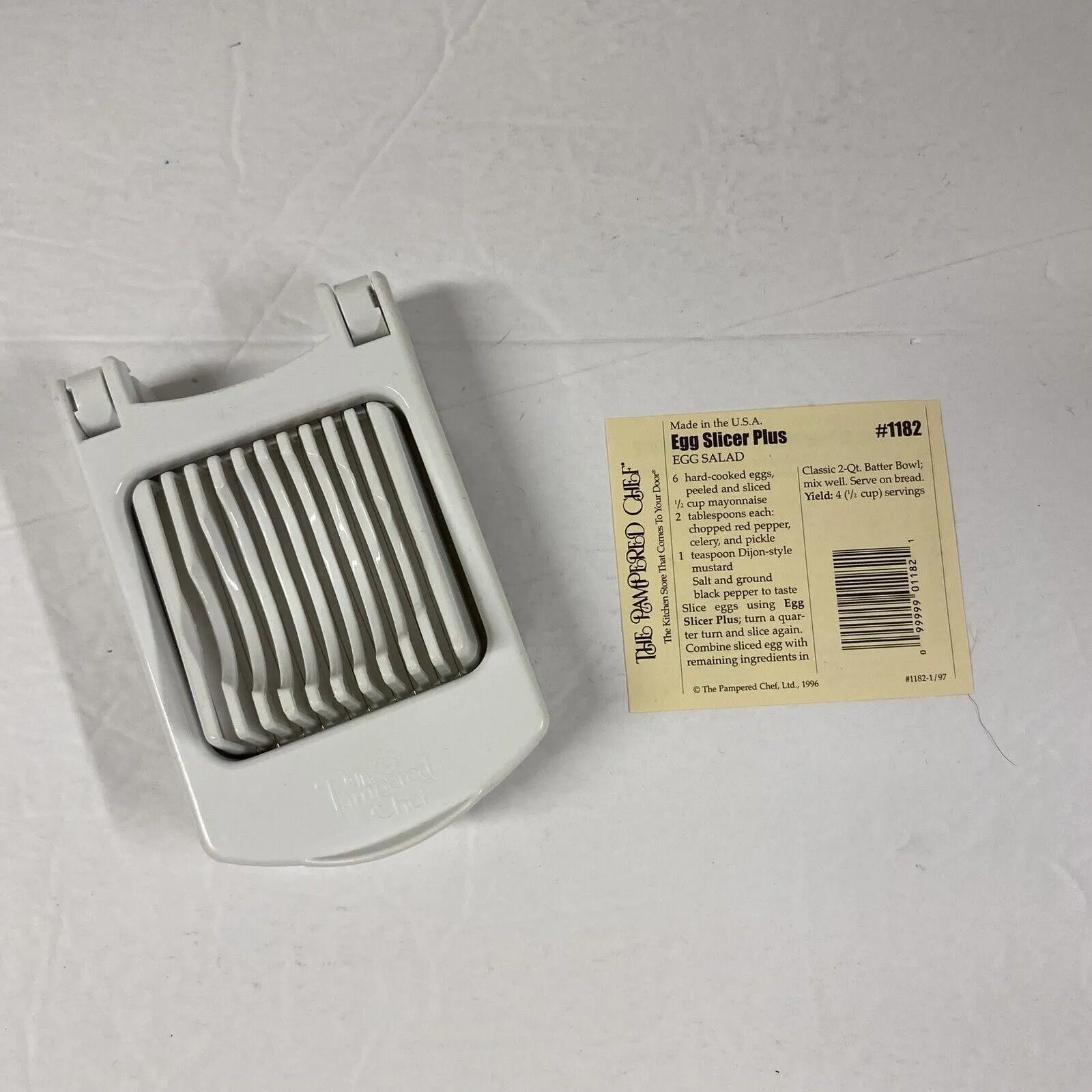 Product image for Vintage PAMPERED CHEF Egg Slicer Plus #1182 Kitchen Gadget Tool Made in USA