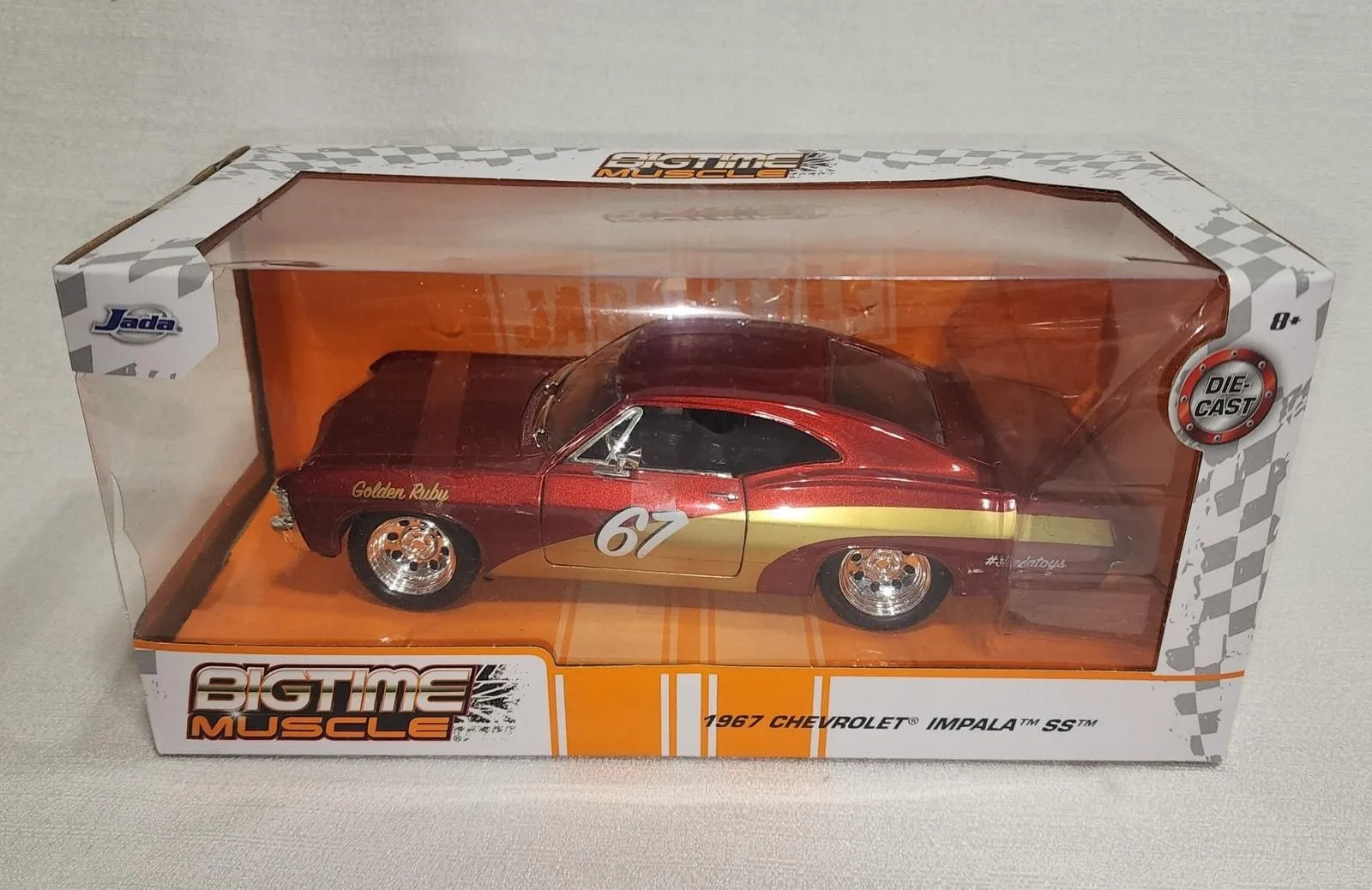 Product image for Jada Bigtime muscle 1967 Chevrolet Impala diecast vehicles 
