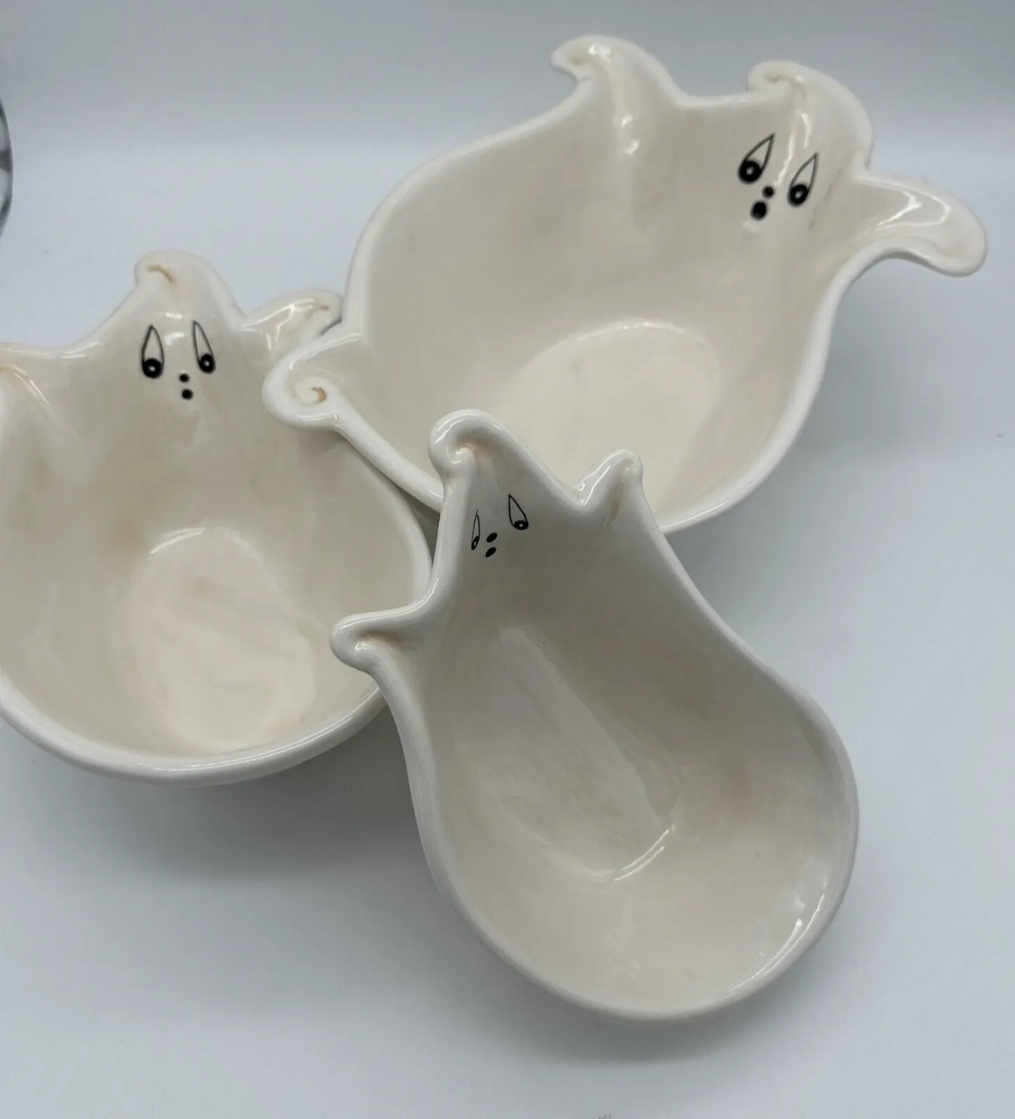Product image for Transpac Johanna Parker Halloween Ghost Serving Bowls Candy Bowl Set Of 3 NEW