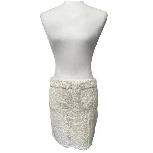 Product image for NWT Mango Off White Light Wash Pull On Mini Skirt - Size Medium