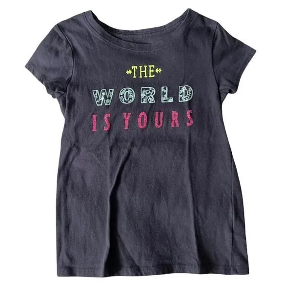 Product image for Cat & Jack The World Is Yours Girls T-Shirt - Size 5T