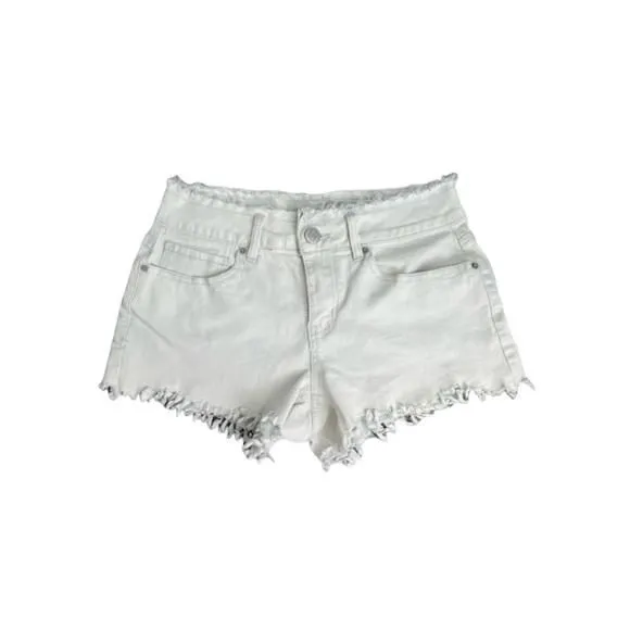 Product image for Rue21 Fringe Light Wash Jean Short Shorts - Size 6