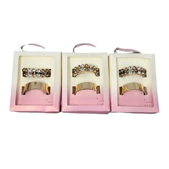 Product image for NWT A New Day Gold Accent Hair Elastics Ties - Lot of 3
