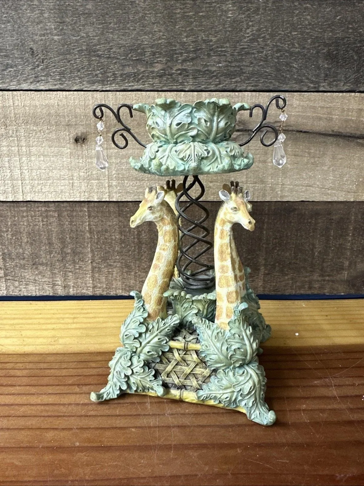 Product image for Giraffe Candle Holder Dangling Beads 7” Tall