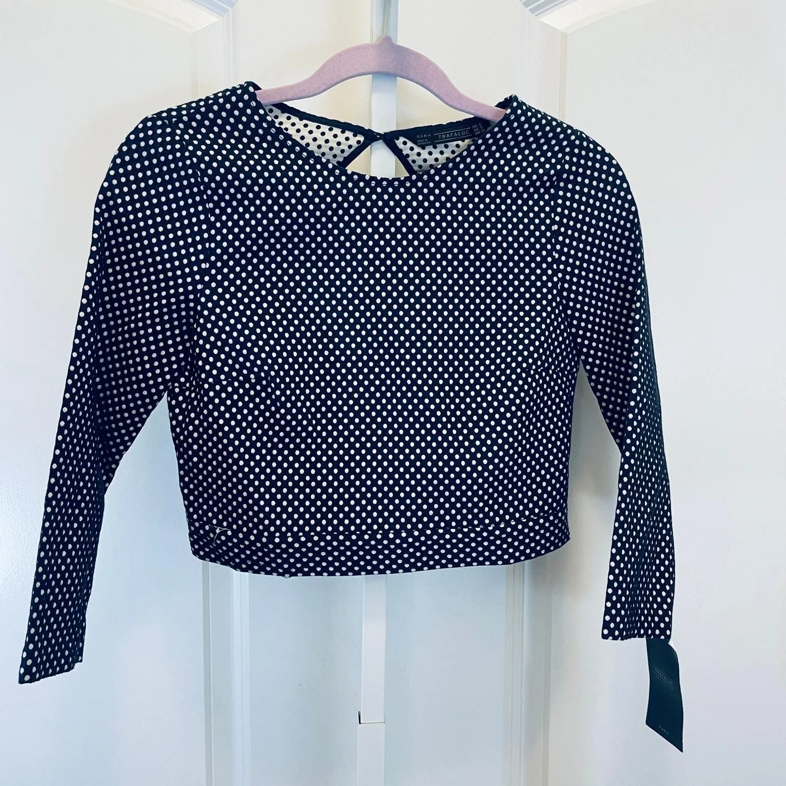 Product image for NWT Zara Polka Dot Top - Women Size S - Black and White - Zara