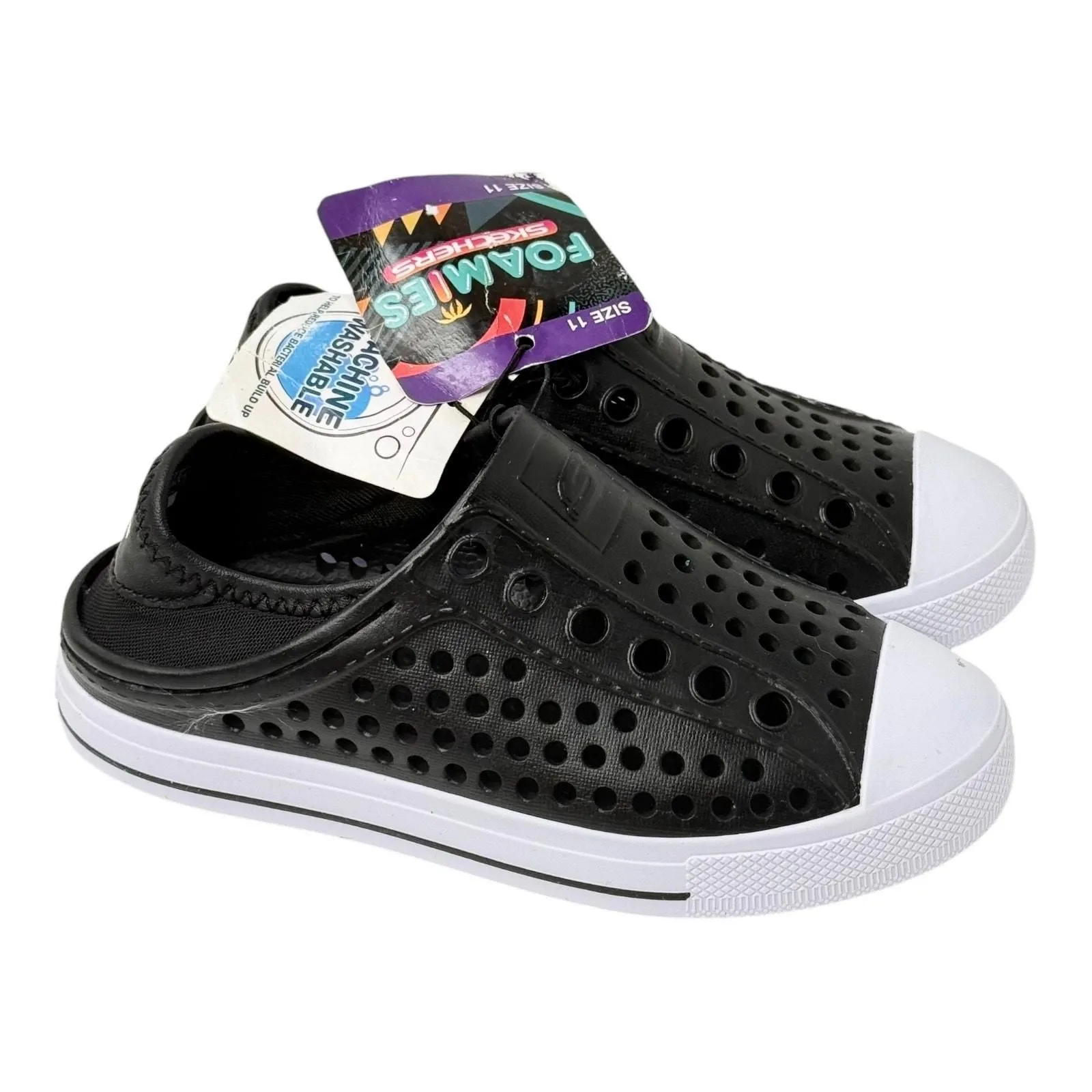 Product image for NEW Skechers Toddler Boys FOAMIES Size 11 Molded Slip-On Shoe SHOES Black NWT - Black - Water Sports Shoes - 11 - new - Skechers