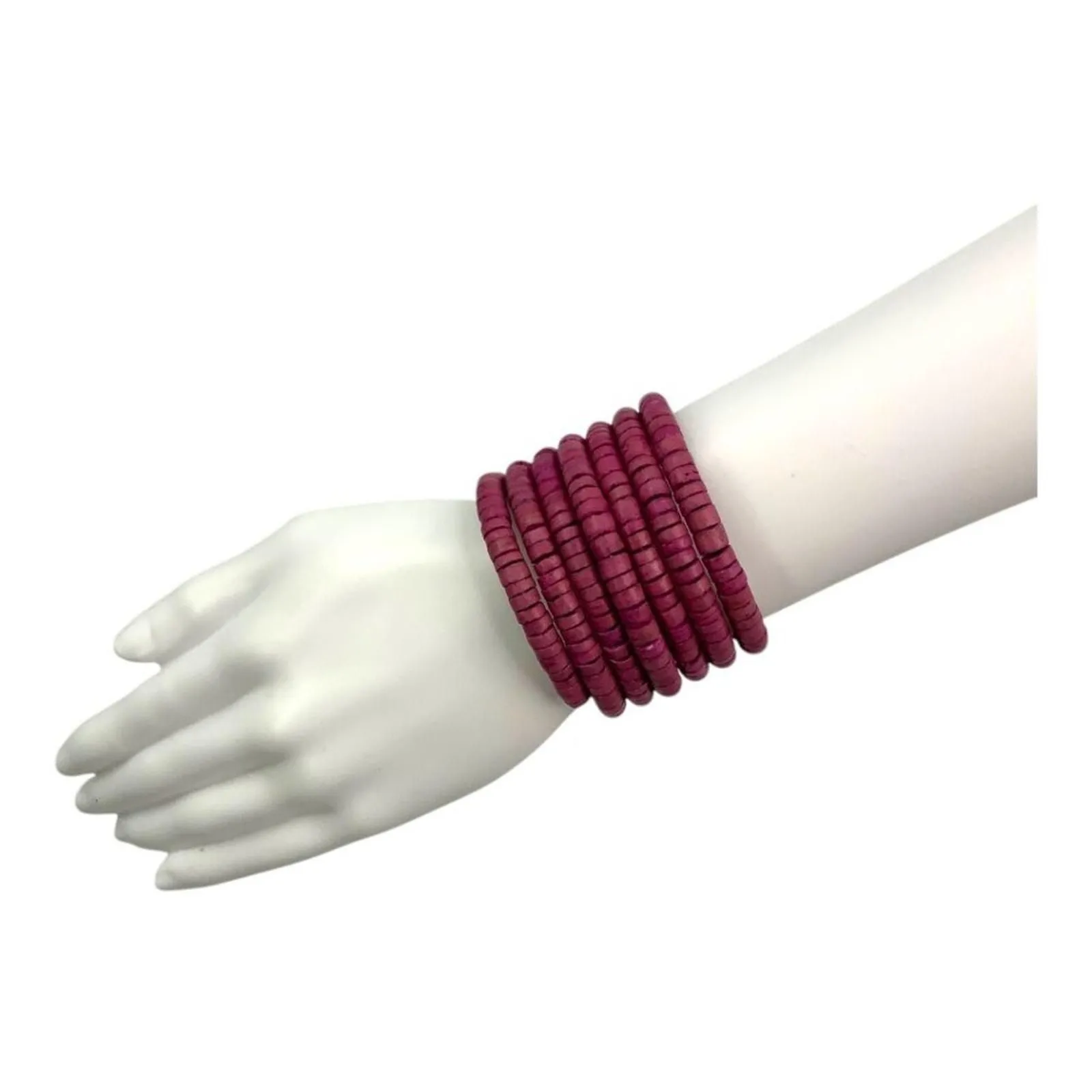 Product image for Purple Wooden Bead Wrap Bracelet