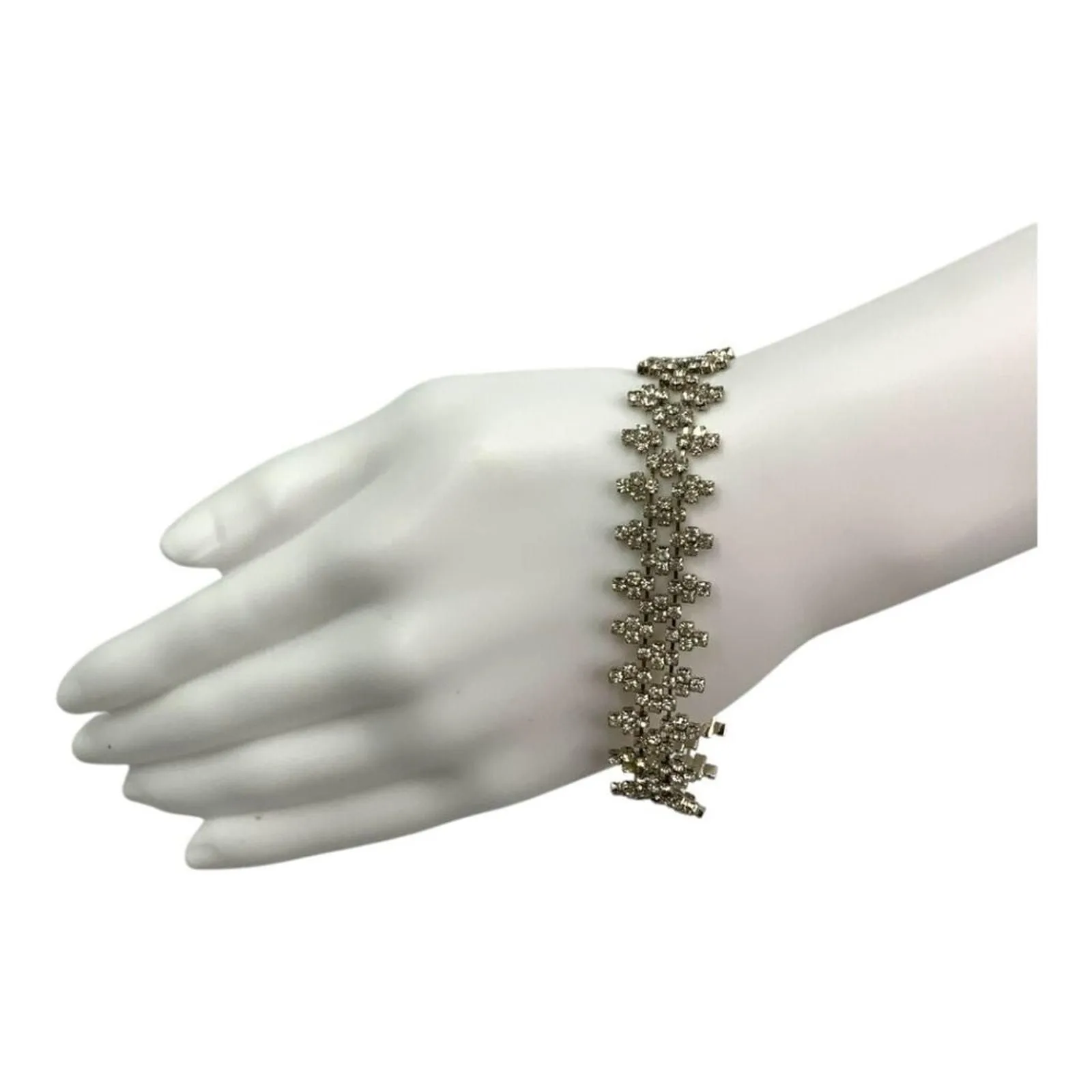 Product image for Vintage Clear Rhinestone Formal Bracelet