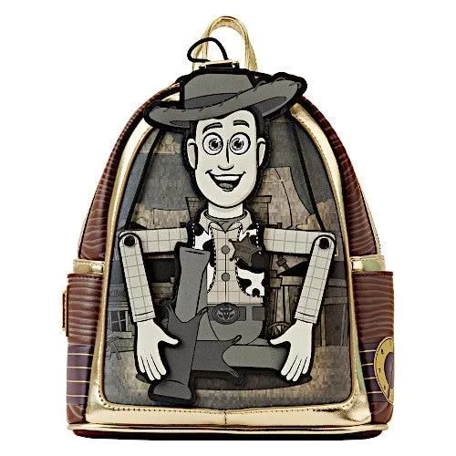 Product image for EXCLUSIVE DROP: Loungefly Toy Story Woody’s Roundup Puppet Mini Backpack -