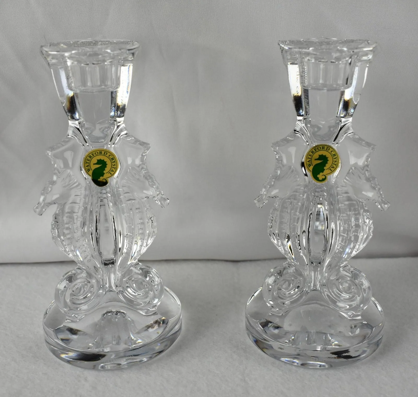 Product image for Waterford Crystal Seahorse Candlesticks Set of 2 NIB