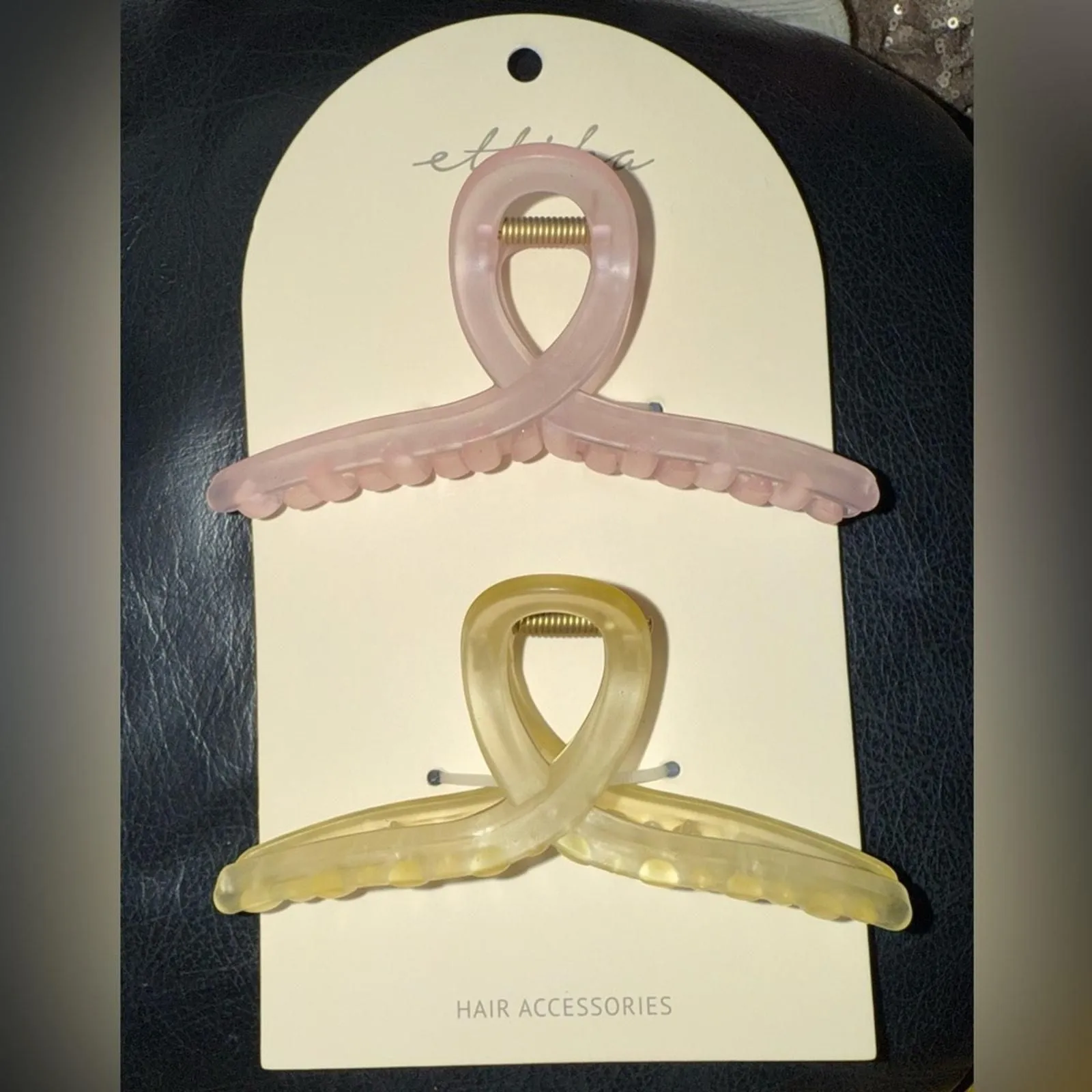 Product image for Ettika Hair Accessories Claw Clips Set of 2 New in Package