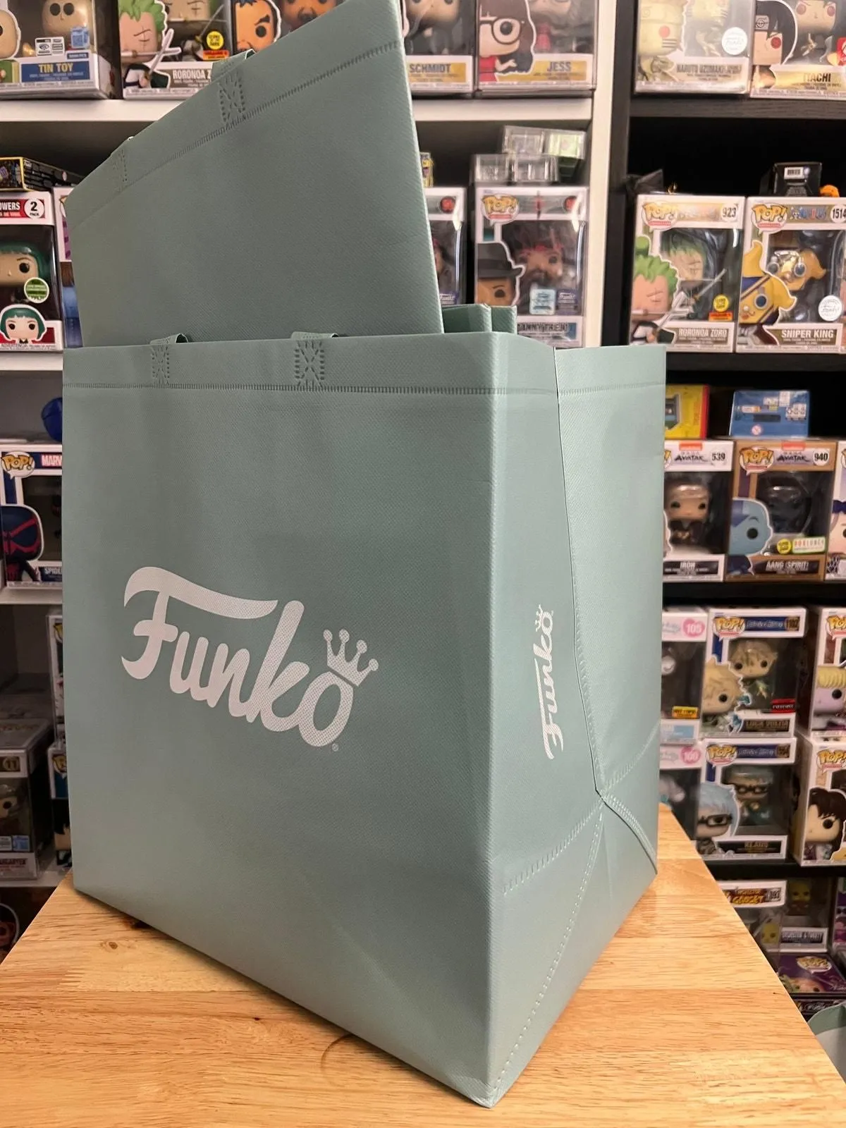 Product image for 5 LARGE OFFICIAL FUNKO TOTE SHOPPING BAGS (EACH BAG HOLDS 12 4-INCH FUNKO POPS) - pre-owned---excellent