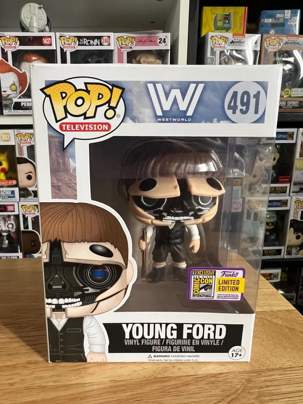 Product image for OFFICIAL SDCC CON STICKER LE EXCLUSIVE Young Dr. Ford Westworld Funko Pop #491 - good