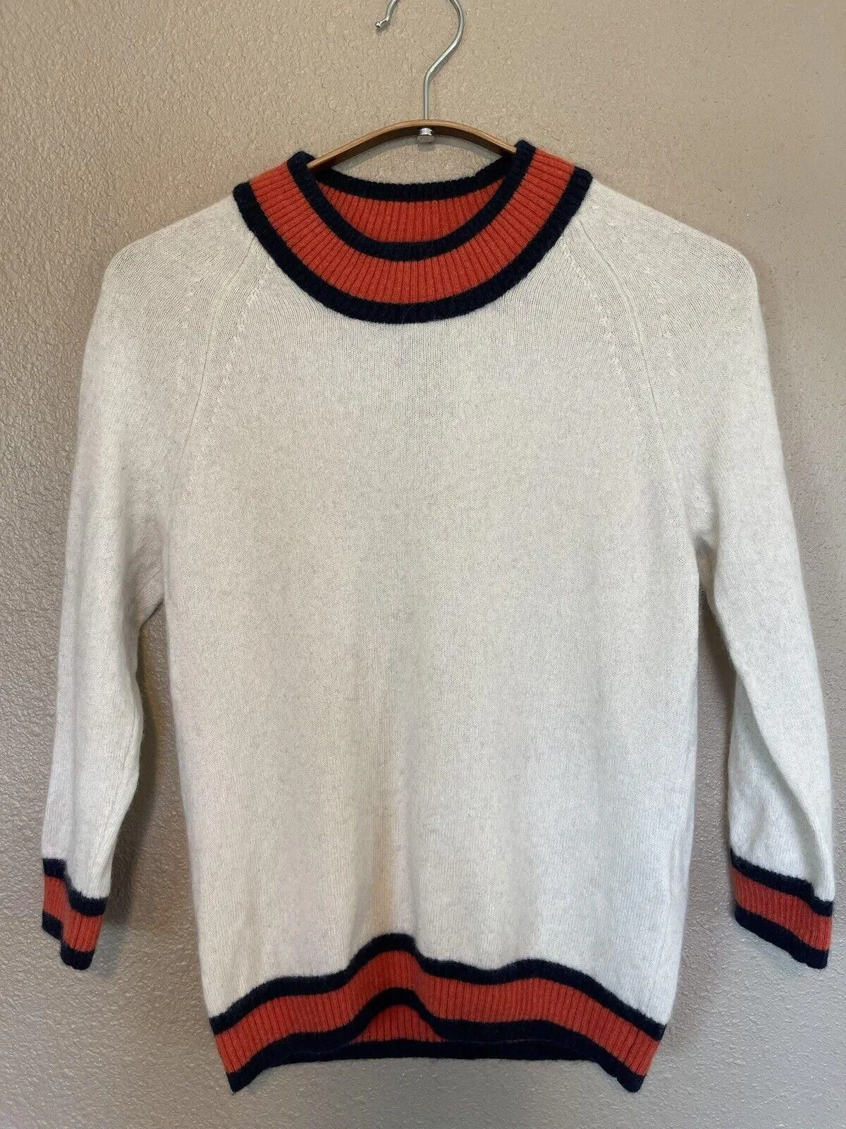 Product image for Minnie Rose Womens Long Sleeves Sweater White 100% Cashmere Size Extra Small - pre-owned---good - Minnie Rose