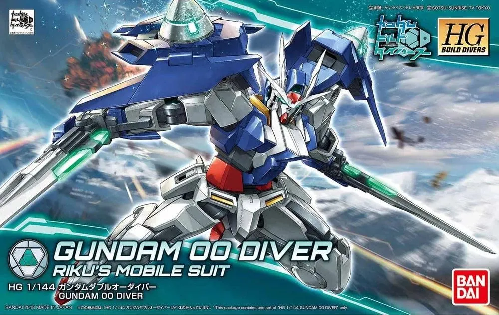 Product image for Bandai Hobby - Gundam Build Divers - #000 Gundam 00 Diver HGBD 1/144 Model Kit - 2426153