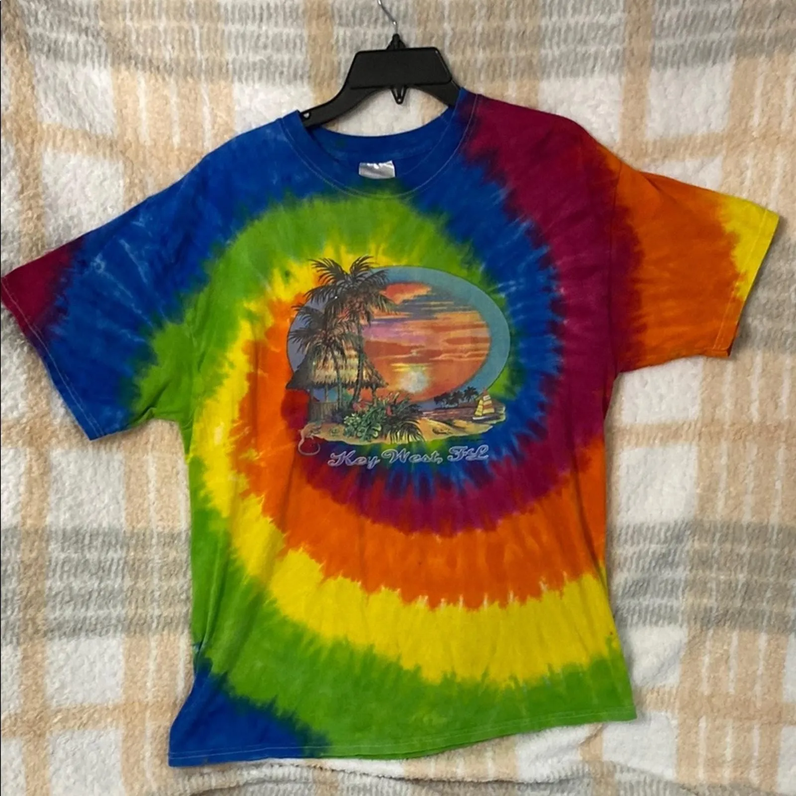 Product image for Colorful Tie-Dye T-Shirt Key West FL