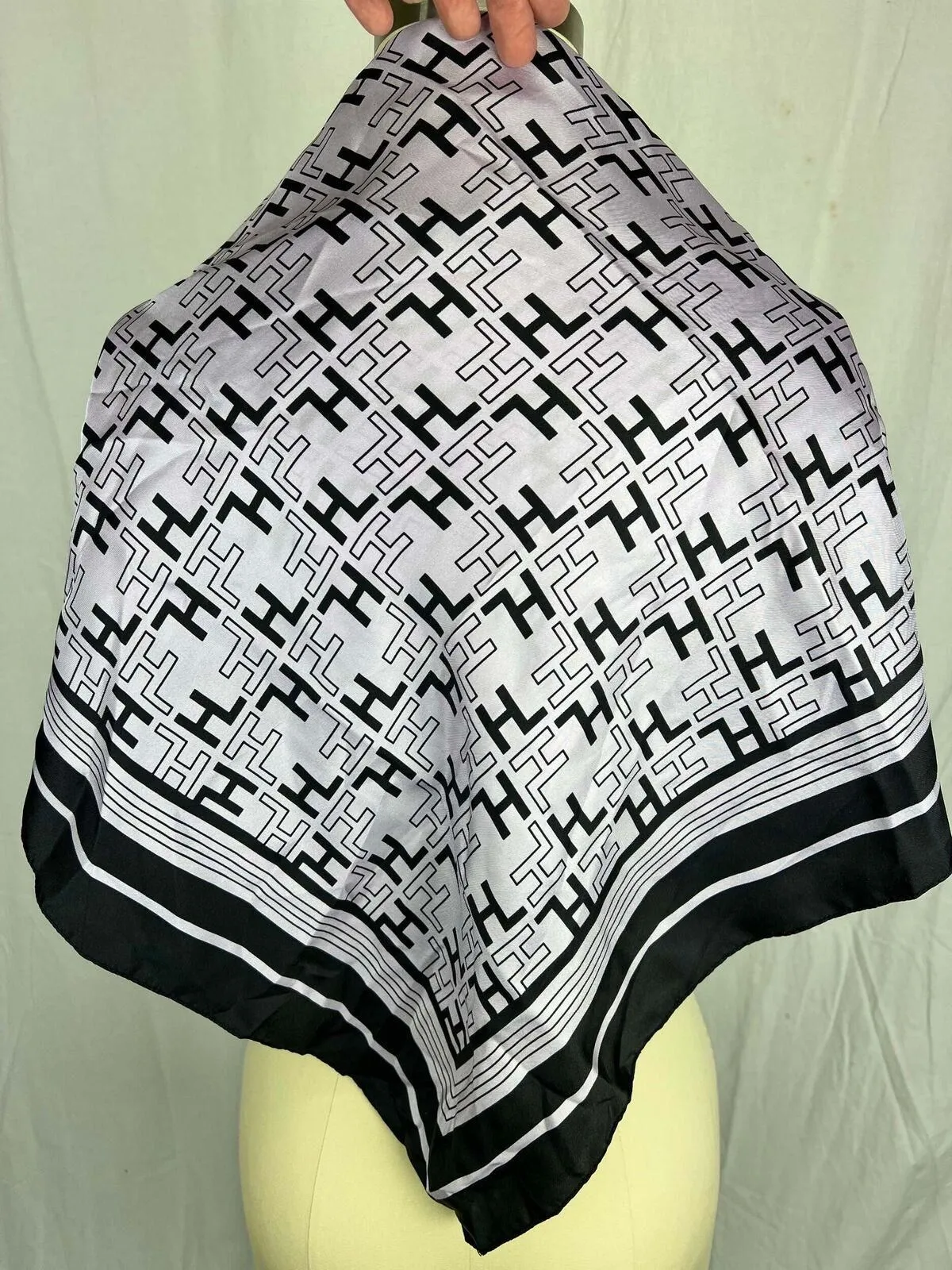 Product image for Herve Leger silk logo scarf