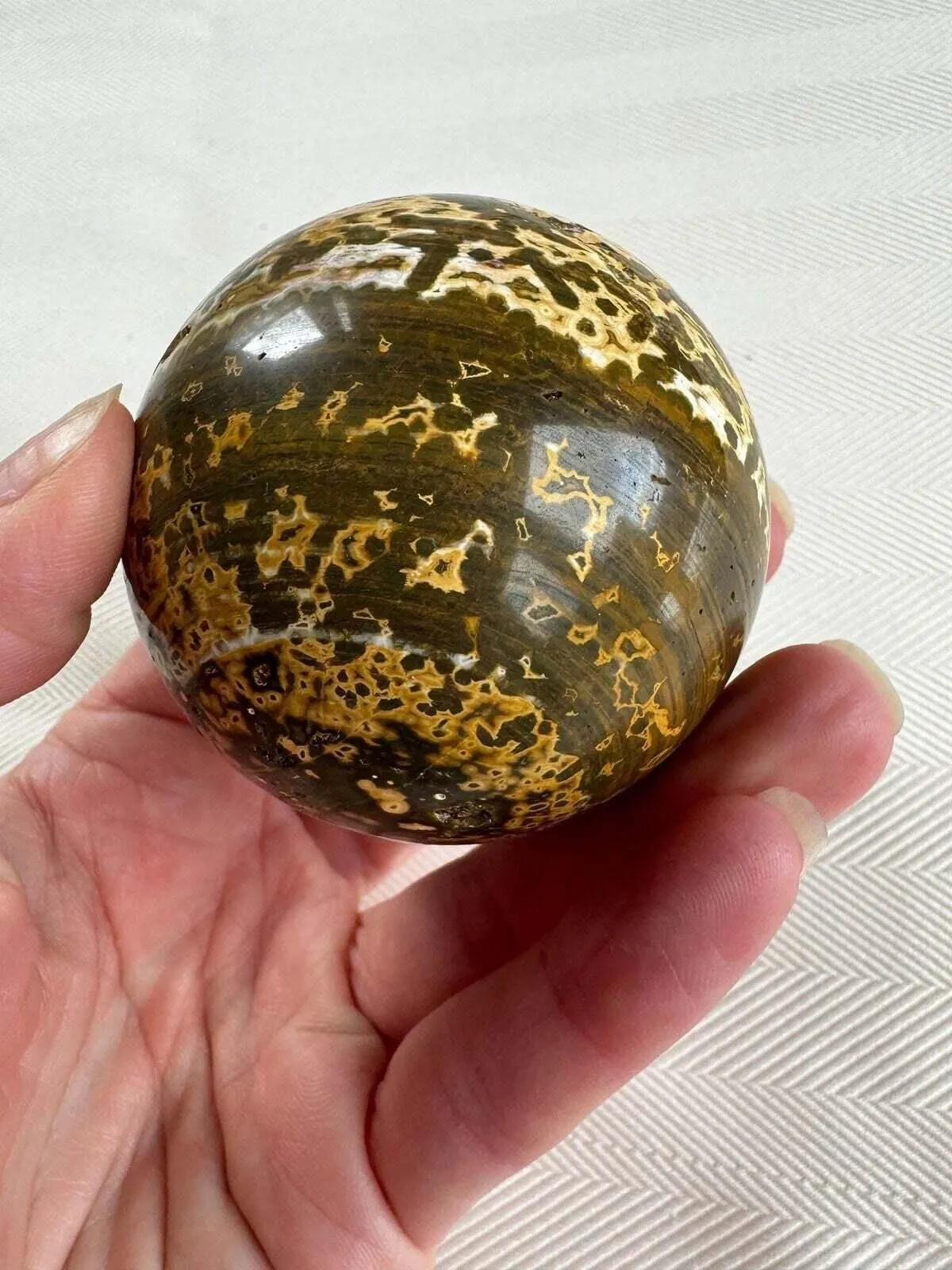 Product image for 8th vein Ocean Jasper Crystal sphere