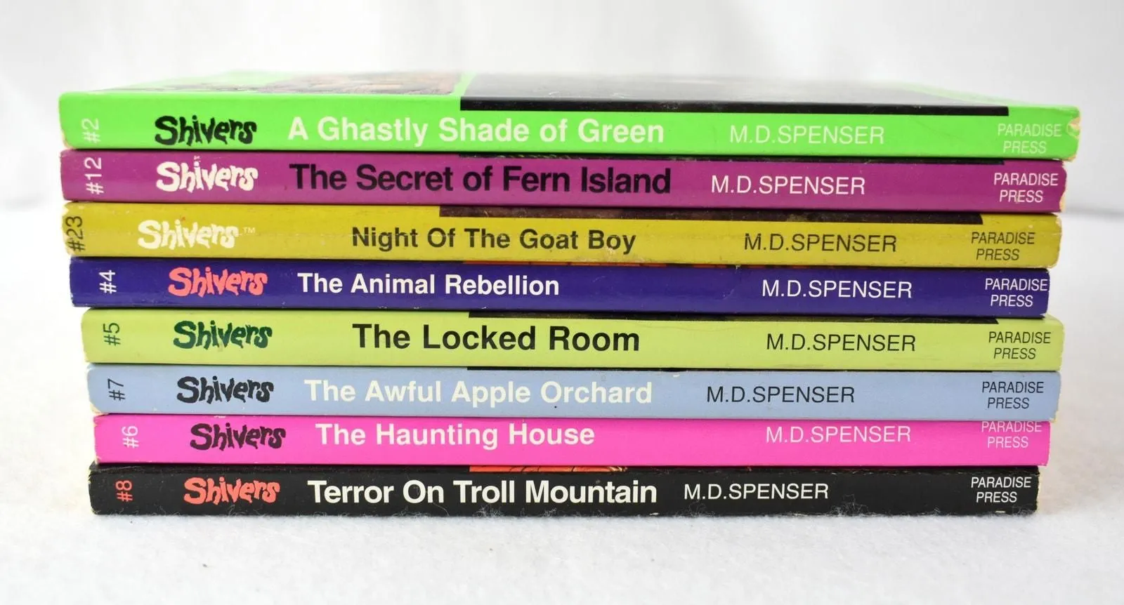 Product image for Lot of 8 M.D. Shivers Books Children's Fiction - M.D. Shivers - Softcover - Childrens - Fiction - 2000 - 2009 - Paradise Press - Children's Fiction - good