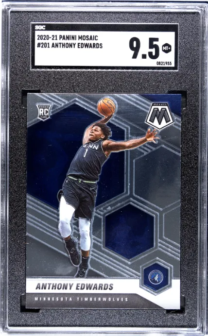 Product image for 2020-21 Panini Mosaic #201 Anthony Edwards SGC 9.5