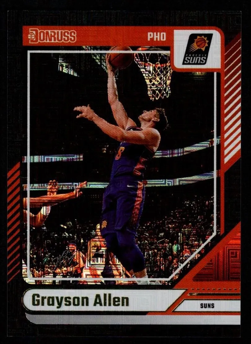 Product image for Grayson Allen 2024-25 Panini Donruss #41 Black Laser 1/1 Phoenix Suns