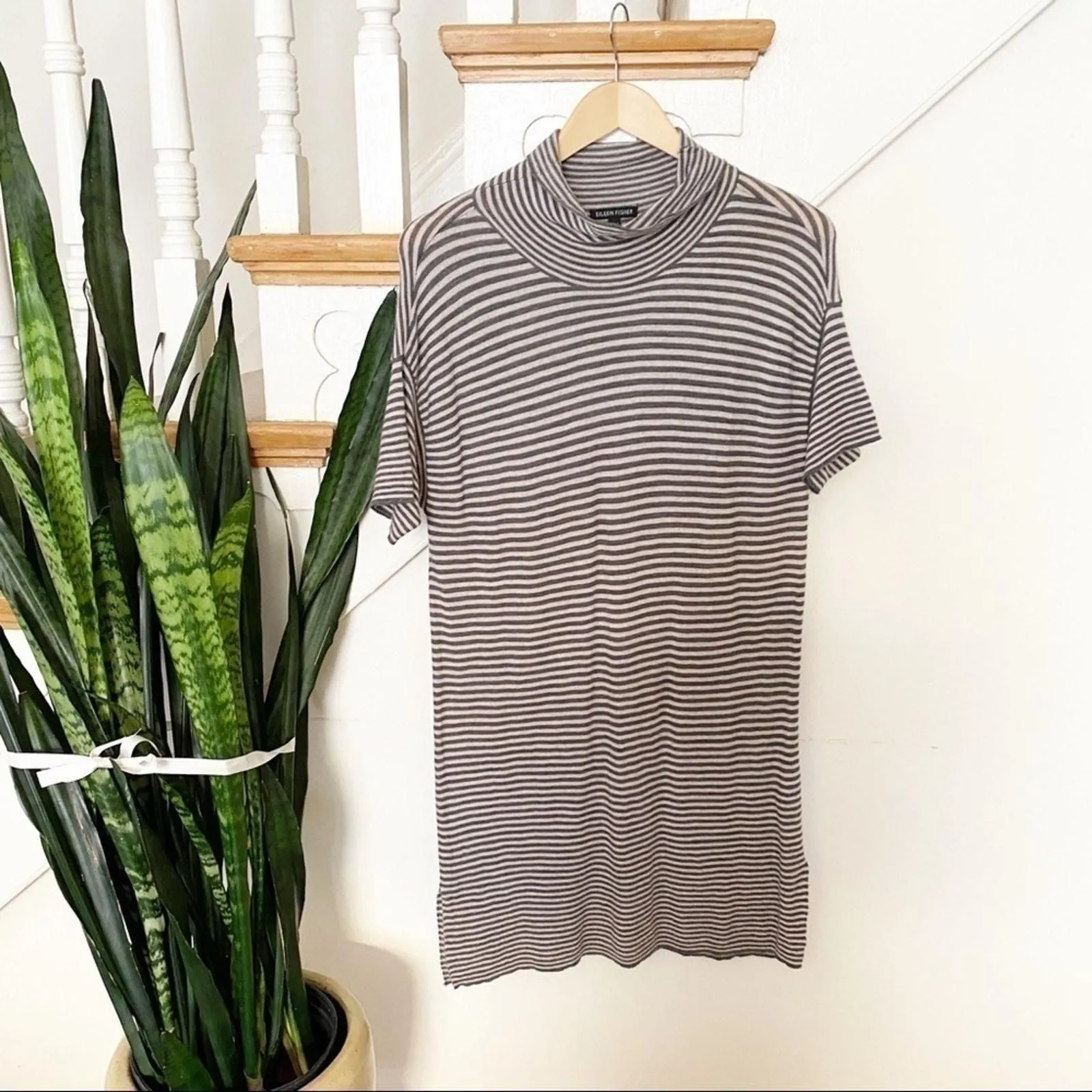 Product image for Eileen Fisher striped pattern mini dress sz S - new-without-tags - Eileen Fisher
