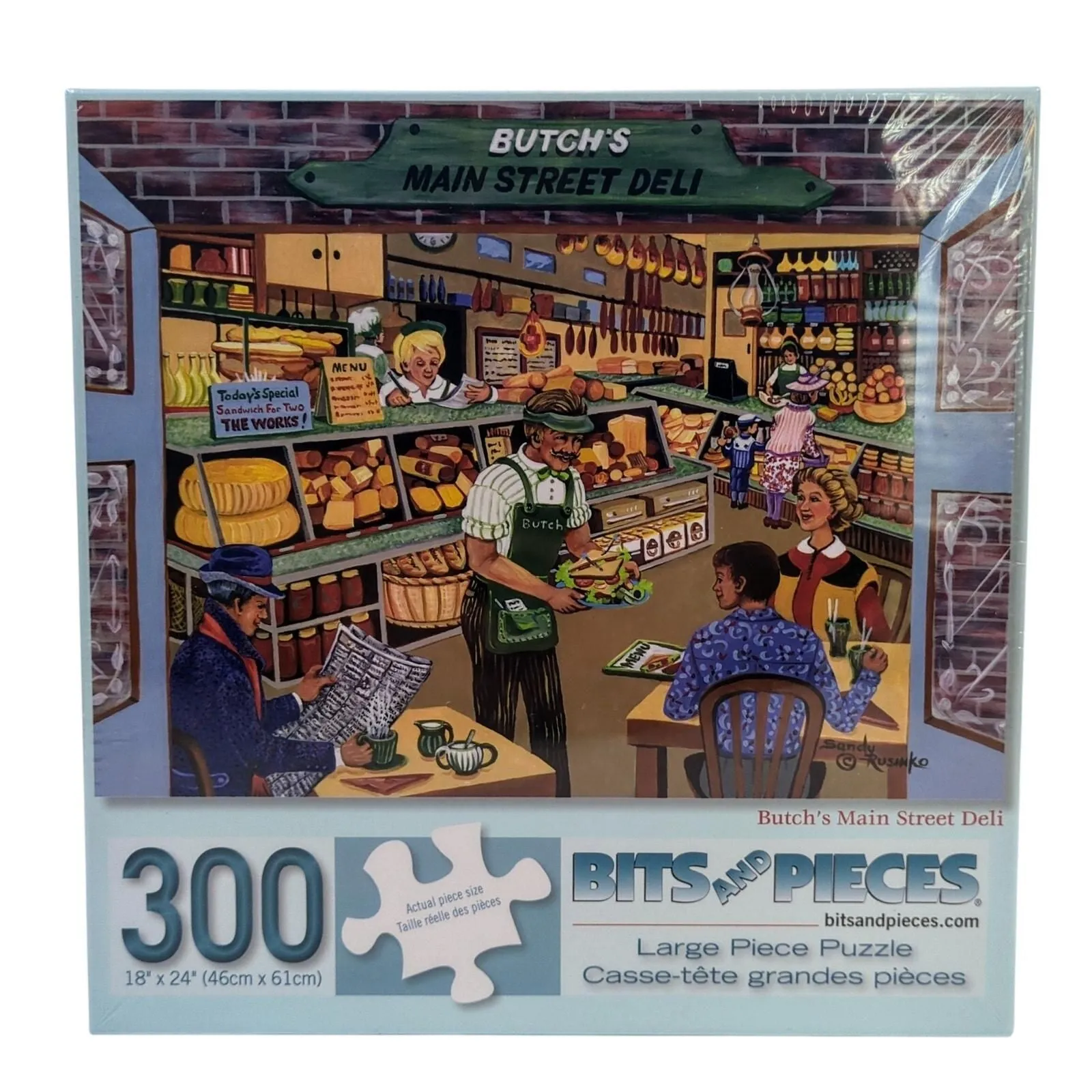 Product image for Butch’s Main Street Deli 300 Piece Jigsaw Puzzle Sealed Bits And Pieces New