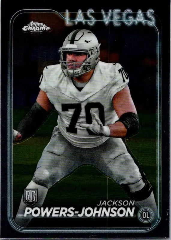 Product image for Topps Chrome Jackson Powers-Johnson #294 RC - A - 2024 - Football - 294 - RC    - Jackson Powers-Johnson - Topps Chrome - Las Vegas Raiders