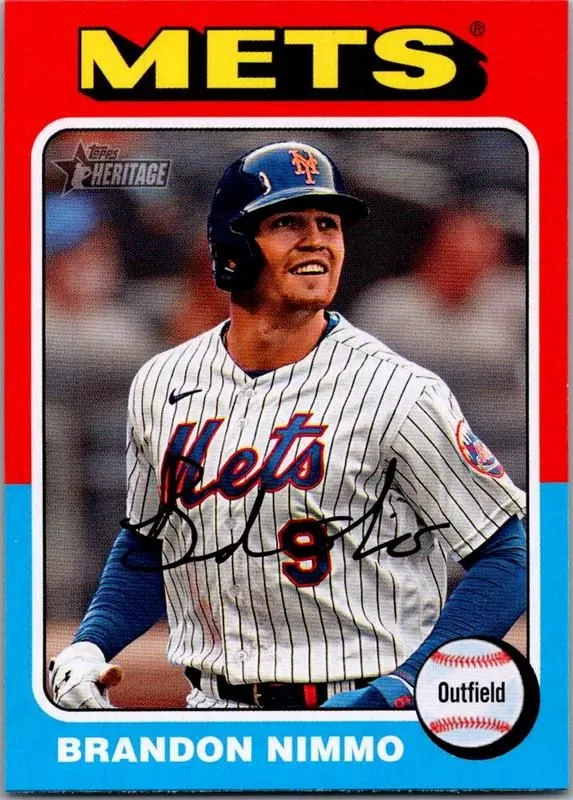 Product image for Topps Heritage Brandon Nimmo #110 - Near Mint or Better - 2024 - Baseball - 110 - Brandon Nimmo - Topps Heritage - New York Mets