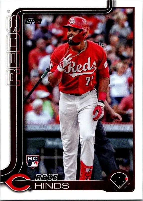 Product image for Topps Rece Hinds #217 RC - Near Mint or Better - 2025 - Baseball - 217 - RC   - Rece Hinds - Topps - Cincinnati Reds
