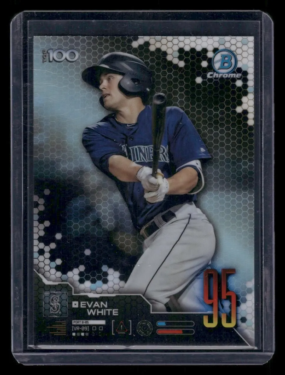 Product image for 2019 Bowman #BTP-95 Evan White Bowman Scouts' Top 100 Seattle Mariners