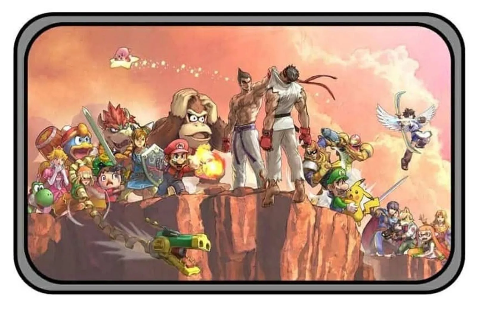 Product image for 1 oz. .999 Fine Silver Art Bar - Smashup Nintendo Smash Bros Design Low Mintage!