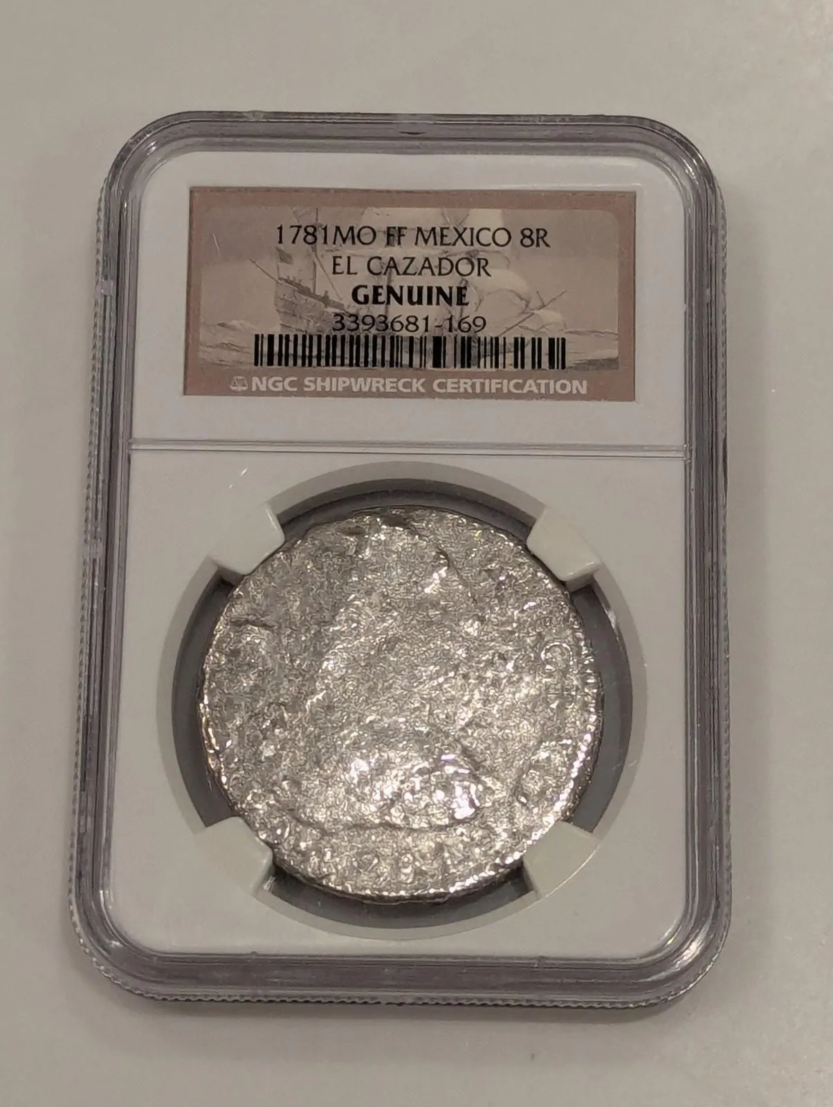 Product image for 1781 MO FF NGC Mexico 8R El Cazador Shipwreck Silver 8 Reales Pirate Treasure - Coins, non-U.S. currency