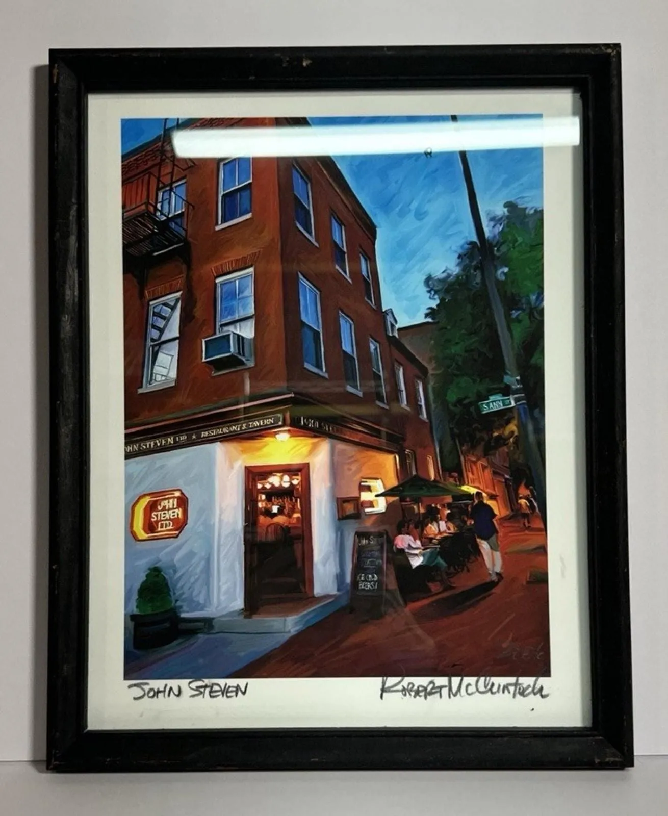 Product image for FELL’S POINT Print Signed And Framed By Robert McClintock BEAUTIFUL CITY ART
