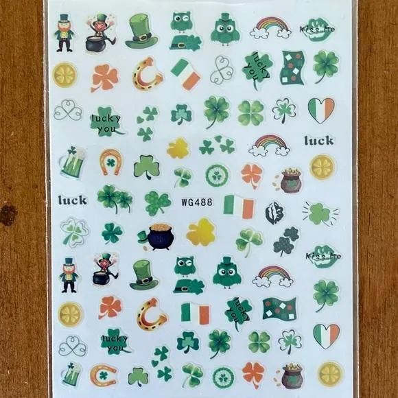 Product image for NIB St. Patrick’s Day Nail Stickers Version 1