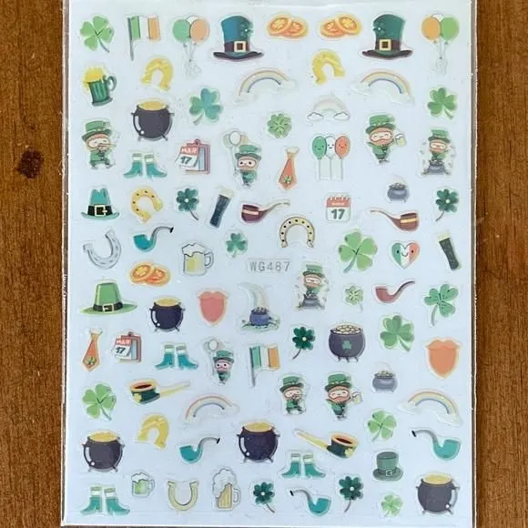 Product image for NIB St. Patrick’s Day Nail Stickers Version 2