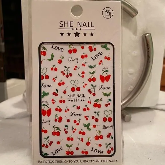 Product image for NIB Cherries Nail Stickers