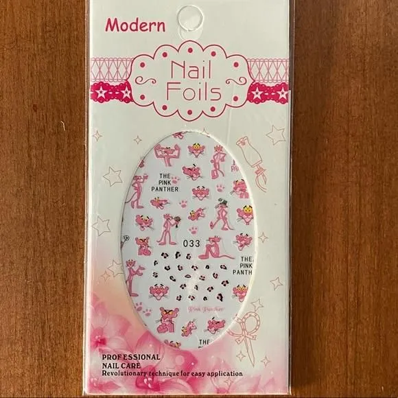 Product image for NIB Pink Panther Nail Stickers