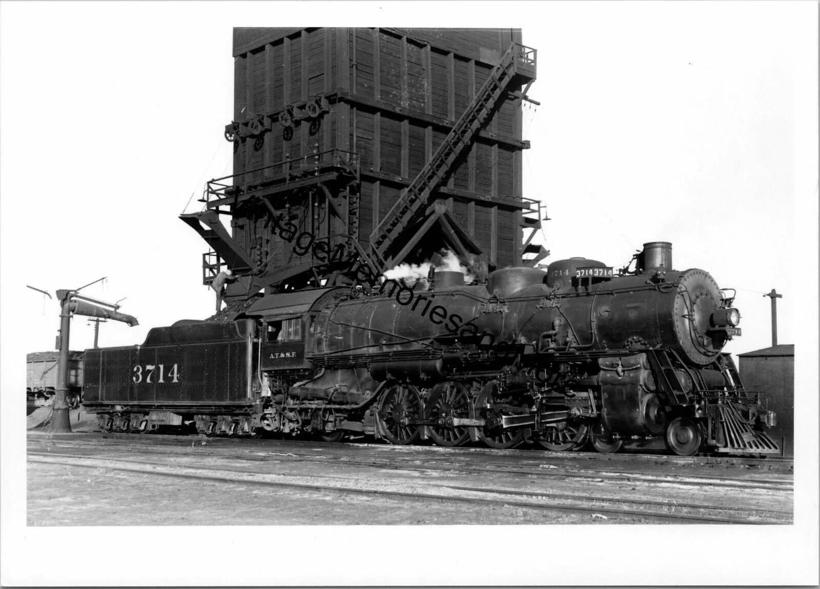 Product image for Vintage Atchison, Topeka & Santa Fe - ATFE Railway 3714 Steam Locomotive T3-457