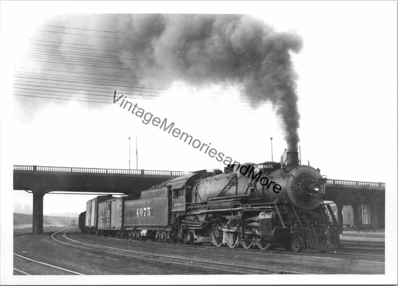 Product image for Vintage Atchison, Topeka & Santa Fe - ATFE Railway 4075 Steam Locomotive T3-462
